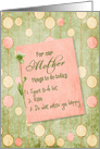 Mom’s birthday, polka dot background with white daisy card