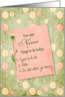 Niece birthday to do list with daisy and polka dots card