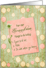 grandma’s birthday to do list in green and pink design card