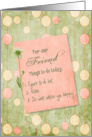 To Do List On Polka Dot Background For Friend’s Birthday card
