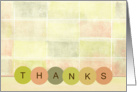 Thank You for gift-retro design on tiled background card