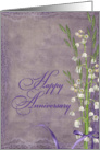 Anniversary for parents with lily of the valley bouquet card