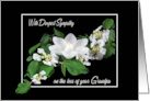 Loss of Grandpa Sympathy with Lotus Candle and Dogwood Flowers card