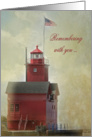 General Sympathy with red lighthouse card