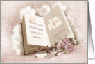 Friend’s Birthday open book with rose bouquet card