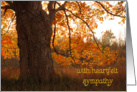 heartfelt sympathy with autumn oak card