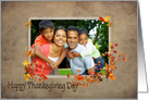 Thanksgiving, photo card, wishbone, holiday, autumn card