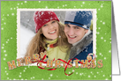 Christmas, photo card, cookie, snowflake card