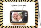 Anniversary photo card with retro television card