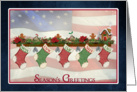 Season’s Greetings, uncle, military,Christmas, stockings, card