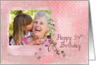 54th birthday, lily of the valley, bouquet, pink, photo card