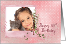 101st birthday lily of the valley bouquet photo card