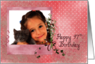 97th birthday photo card with lily of the valley bouquet on pin dots card