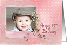 92nd birthday, lily of the valley bouquet photo card frame card