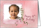 88th birthday, lily of the valley, bouquet, pink, photo card