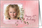 87th birthday, lily of the valley, bouquet, pink, photo card