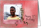 71st Birthday, Lily of the Valley Bouquet on Pin Dot Frame card