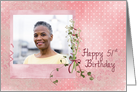51st birthday, lily of the valley, bouquet, pink, photo card