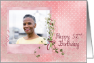 52nd birthday, lily of the valley, bouquet, pink, photo card