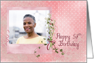 58th birthday, lily of the valley, bouquet, pink, photo card