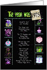 Birth year 1975 fun trivia facts collage on black with confetti card