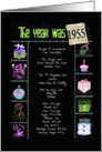 1955 Birthday year with fun trivia and party elements on black card