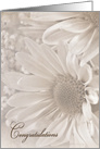 Daisy bouquet for wedding congratulations card