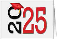 2025 High School Graduation With Red Cap card