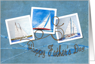 Sailboat collage with rope for Father’s Day card
