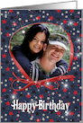 Happy Birthday photo card with patriotic stars card