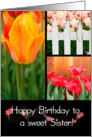 birthday tulip collage for sister card