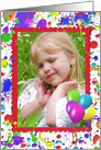 birthday photo card with paint splatters card