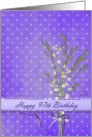 97th Birthday with lily of the valley bouquet card