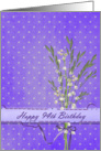 94th Birthday with lily of the valley bouquet card