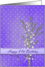 87th Birthday with lily of the valley bouquet card