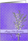 69th Birthday with lily of the valley bouquet card