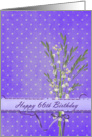 66th Birthday with lily of the valley bouquet card