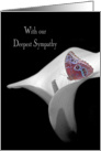 Sympathy with butterfly in white calla lily card