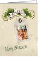 Christmas photo card with tag card