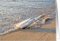 2025 New Year Message In A Bottle Across The Miles card