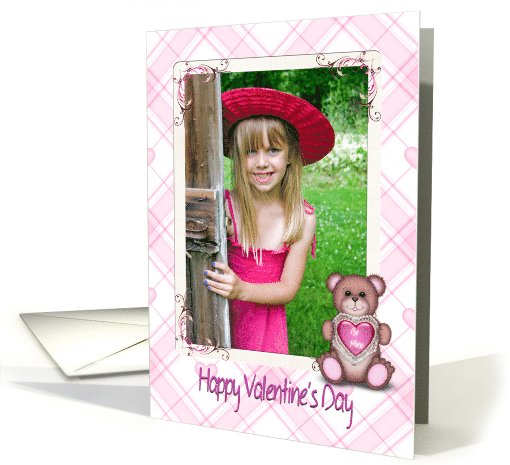 Valentine teddy bear photo card (1022123)