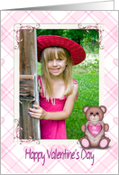 Valentine teddy bear photo card