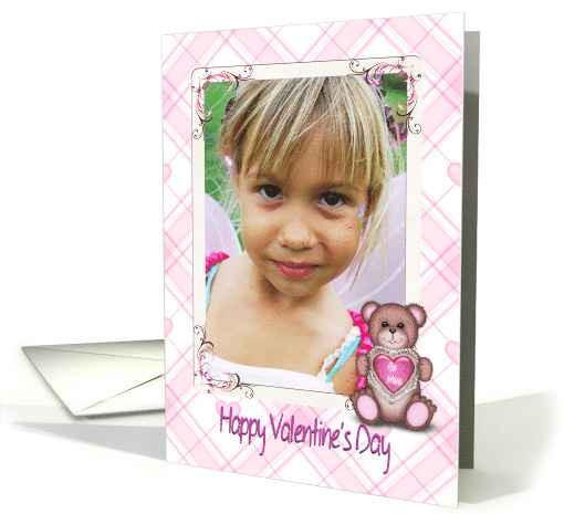 Valentine teddy bear photo card for Grandma card (1022131)