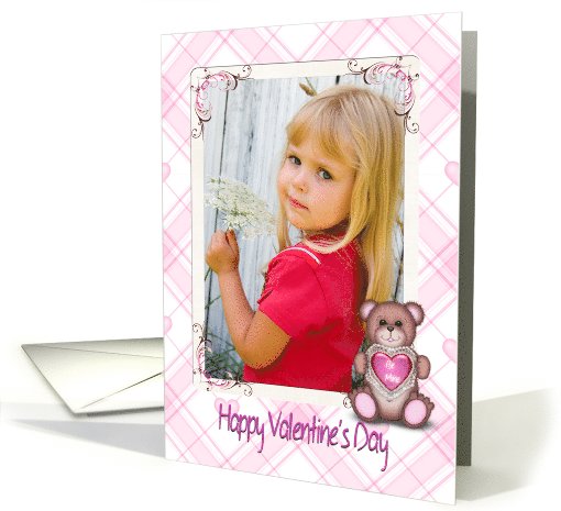 Valentine teddy bear photo card for Grandpa and Grandma card (1022133)