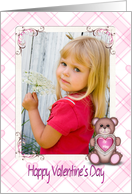 Valentine teddy bear photo card for Grandpa and Grandma card