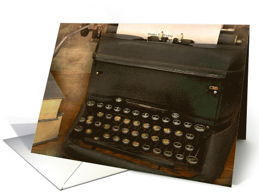 Happy Birthday Message for Sister on Vintage Typewriter card (1033129)