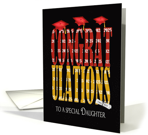 2025 Graduation For Daughter in Red and Gold School... (1037115)