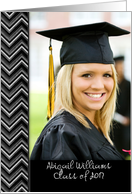 Daughter’s Graduation announcement chevron frame photo card