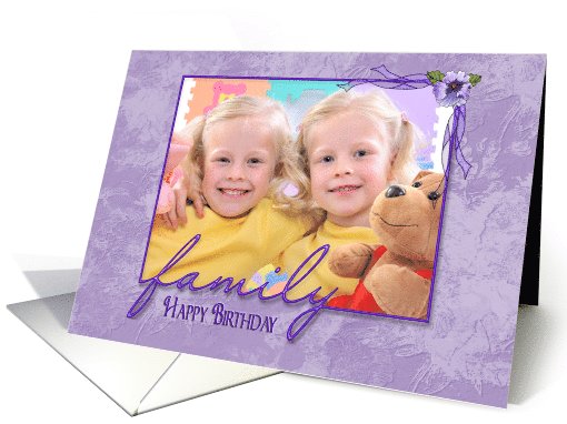 Birthday photo card with pansy for Grandma card (1076814)