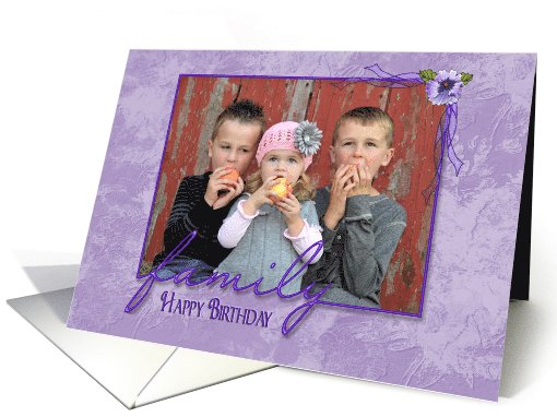 Birthday photo card with pansy for Mom from kids card (1076820)